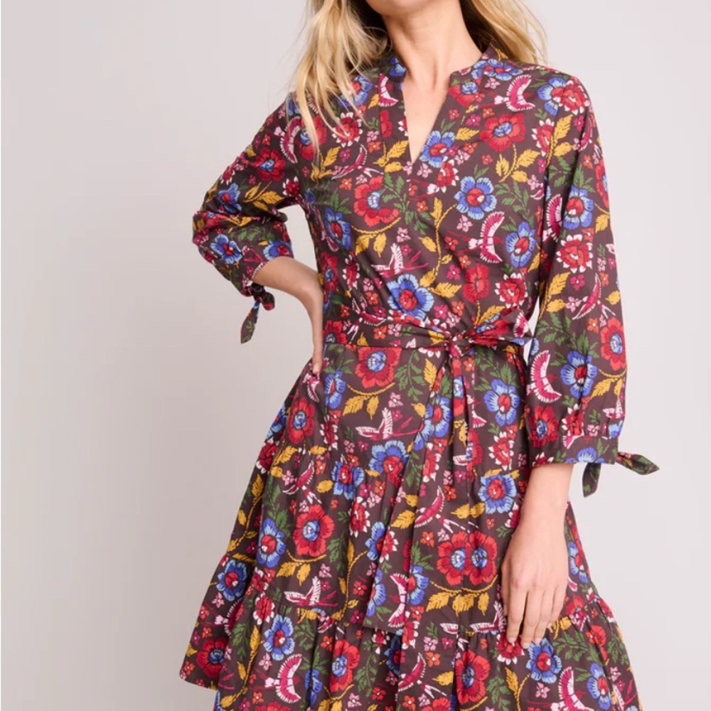 Floral Print Wrap Dress